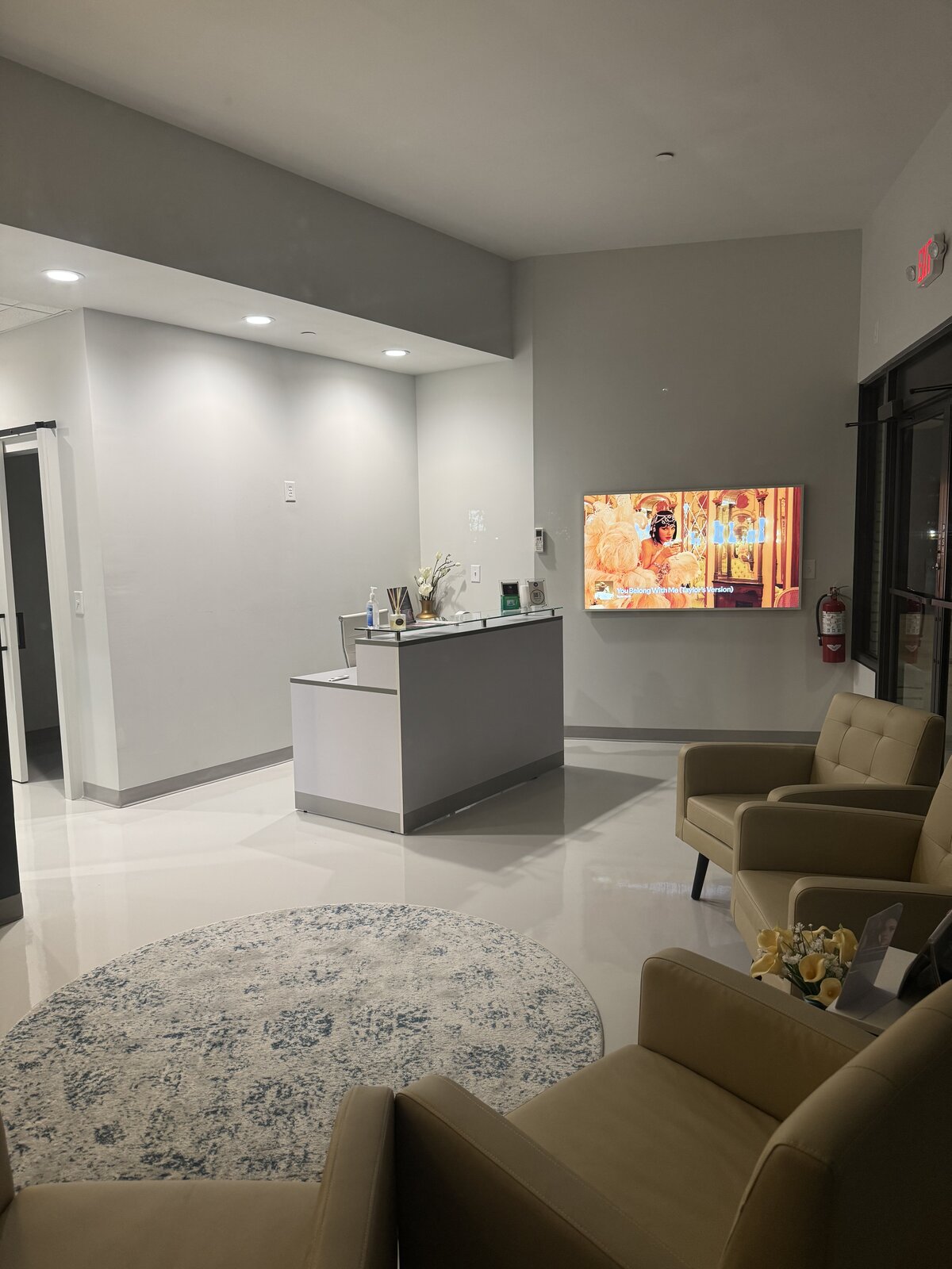 Majspa Aesthetics client lounge for new client consultations