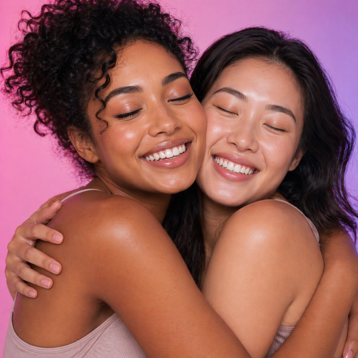 Two friends sharing a Majspa referral reward in Marietta, GA