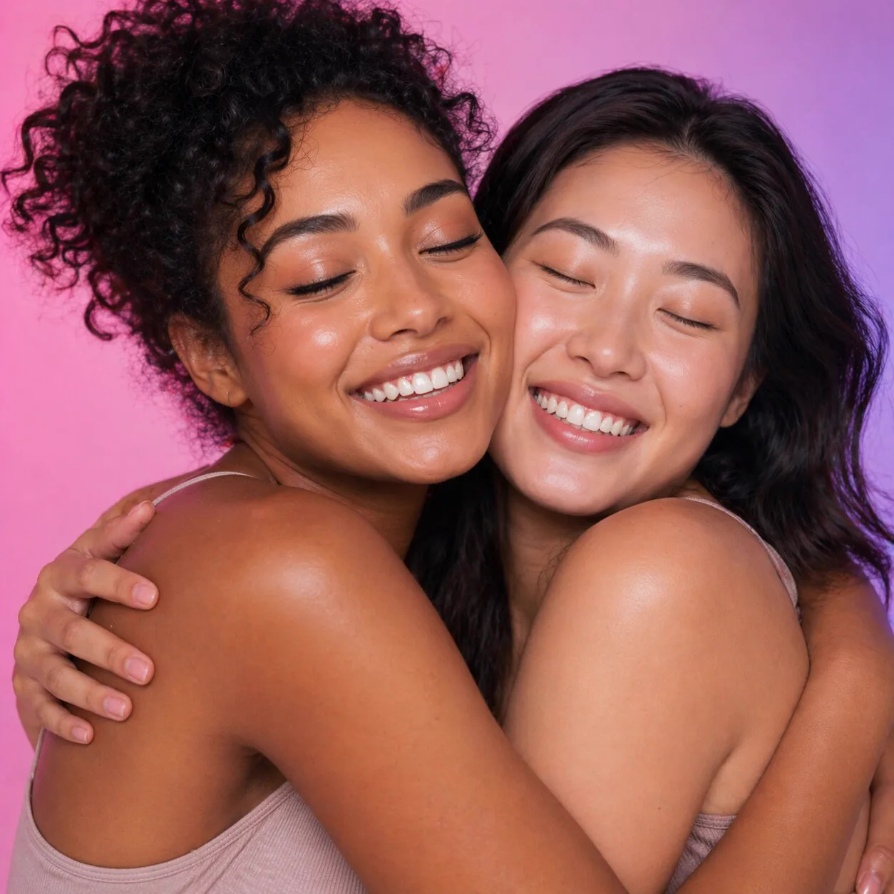 Two friends sharing a Majspa referral reward in Marietta, GA
