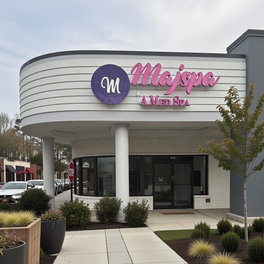 Majspa Aesthetics storefront on Johnson Ferry Road in Marietta, GA